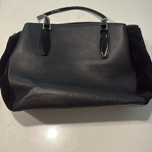 Kate Spade Monet Pebbled Leather Large Triple Compartment Tote Black - Picture 7 of 10